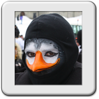 Teil-Maske Pinguinschnabel aus Schaum-Latex. Geeignet für Karneval oder Halloween.